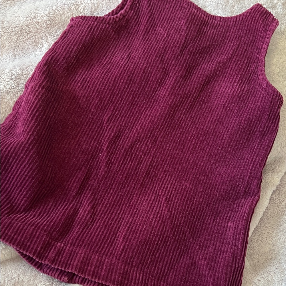 GAP Kids Maroon Corduroy Button-Down dress - Picture 6 of 6